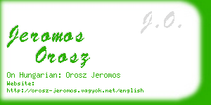 jeromos orosz business card